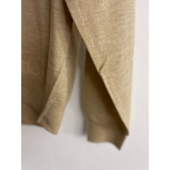 Peter Millar XXL Sweater V Neck Wool Pullover Logo Knit Beige Mens NEW NWT - Picture 3 of 9